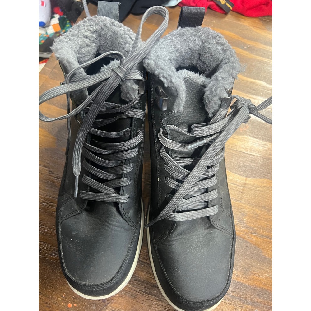 Weatherproof Logan Mens 9 Black Faux Fur Lined Lace Up Winter Boots 1720168